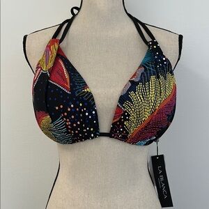 LBMHBT La Blanca Multicolor Halter Bikini Top